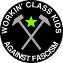 download Workin Class Kids Against Fascism clipart image with 90 hue color