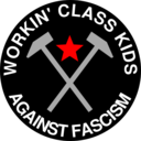 download Workin Class Kids Against Fascism clipart image with 0 hue color
