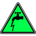 download Danger Electric Leakage clipart image with 90 hue color