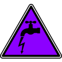 download Danger Electric Leakage clipart image with 225 hue color