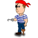 download Comic Characters Pirate clipart image with 0 hue color