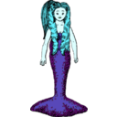 download Mermaid 2 clipart image with 135 hue color