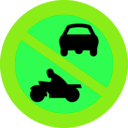 download No Motorbikes Or Cars clipart image with 90 hue color
