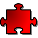 Red Jigsaw Piece 08