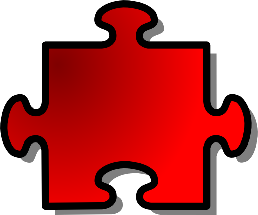 Red Jigsaw Piece 08