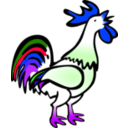 download Rooster clipart image with 225 hue color