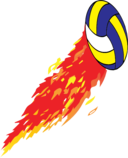 Flamed Volleyball