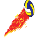 Flamed Volleyball