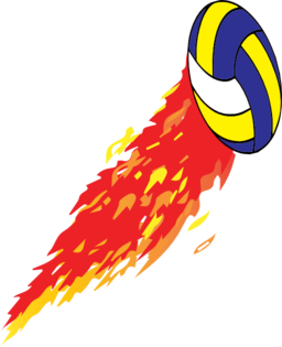 Flamed Volleyball