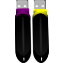 download Flash Drive clipart image with 180 hue color