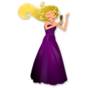 download Glamorous Lady Dancing clipart image with 0 hue color