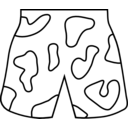 download Beach Shorts clipart image with 225 hue color