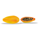 download Papaya Sliced clipart image with 0 hue color