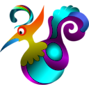 download Decorative Bird clipart image with 180 hue color