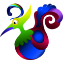 download Decorative Bird clipart image with 225 hue color