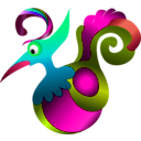 download Decorative Bird clipart image with 315 hue color