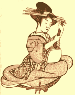 Geisha With A Shamisen