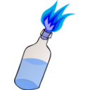 download Molotov Cocktail clipart image with 180 hue color