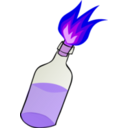 download Molotov Cocktail clipart image with 225 hue color