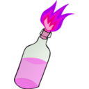 download Molotov Cocktail clipart image with 270 hue color