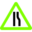 download Roadsign Narrows clipart image with 90 hue color