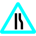 download Roadsign Narrows clipart image with 180 hue color