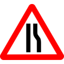 download Roadsign Narrows clipart image with 0 hue color
