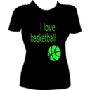 download I Love Basketball clipart image with 90 hue color