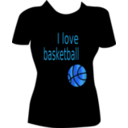download I Love Basketball clipart image with 180 hue color