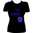 download I Love Basketball clipart image with 225 hue color