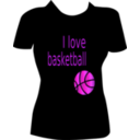 download I Love Basketball clipart image with 270 hue color