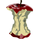 download Apple Core clipart image with 0 hue color