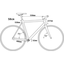 download Bike Geometry clipart image with 270 hue color