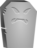 Halloween Tombstone Angry Face