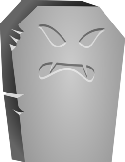 Halloween Tombstone Angry Face