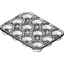 download Muffin Tin clipart image with 135 hue color