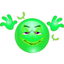 download Zombie Smiley Emoticon clipart image with 90 hue color