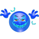 download Zombie Smiley Emoticon clipart image with 180 hue color