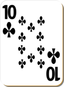 White Deck 10 Of Clubs