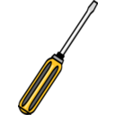 download Simple Screwdriver clipart image with 0 hue color