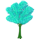 download Tree In Summer clipart image with 90 hue color