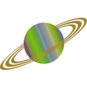 download Planet With Rings clipart image with 45 hue color