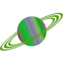 download Planet With Rings clipart image with 90 hue color