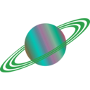 download Planet With Rings clipart image with 135 hue color