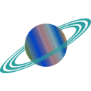 download Planet With Rings clipart image with 180 hue color