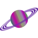 download Planet With Rings clipart image with 270 hue color