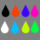 download Waterdrops clipart image with 135 hue color
