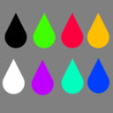 download Waterdrops clipart image with 225 hue color