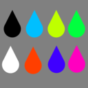 download Waterdrops clipart image with 315 hue color