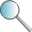 download Magnifying Glass clipart image with 0 hue color